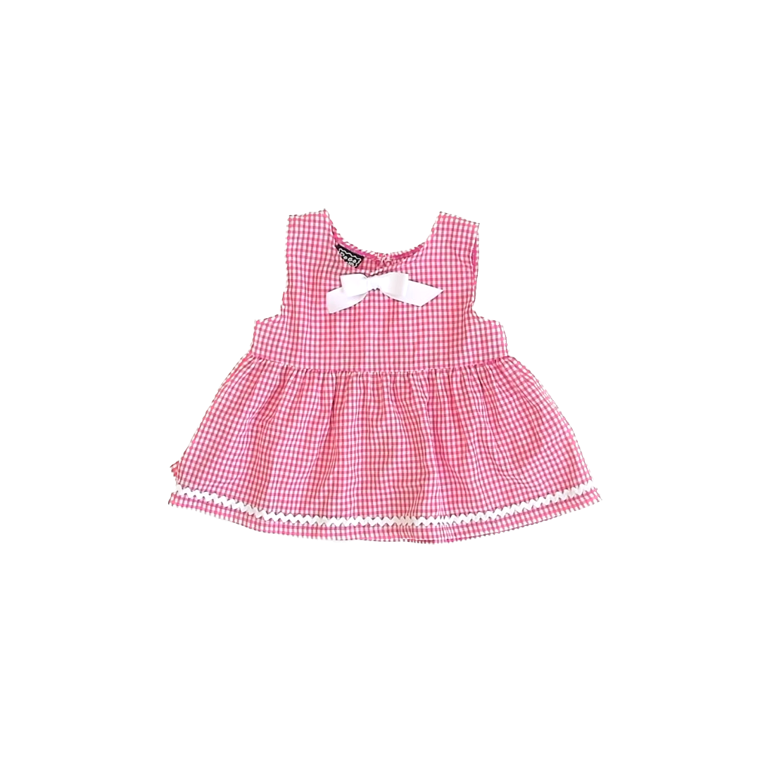 Pogo Club Girls Pink Gingham Tank Top Size: 5-6 Years Pink Gingham