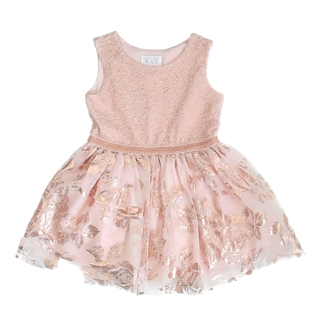 Children's Place Girls Pink | Gold Special Occasion Dress Size: 4T Pink | Gold