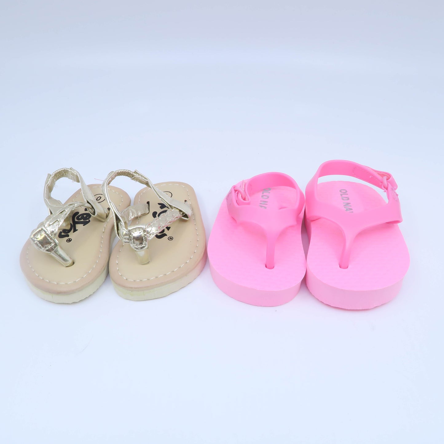 Old Navy | Xeyes Girls Pink | Gold Flip Flops Size: 0 Infant Pink | Gold