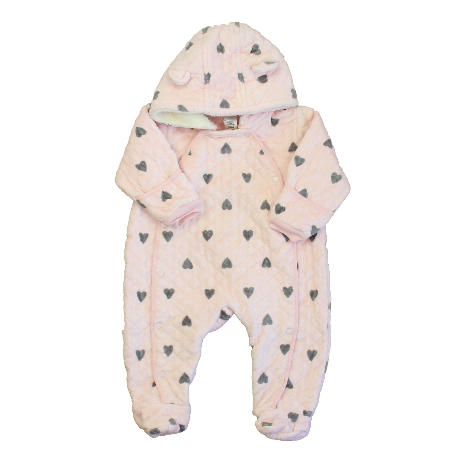 Nordstrom Girls Pink | Gray Hearts Bunting Size: 9 Months Pink | Gray Hearts