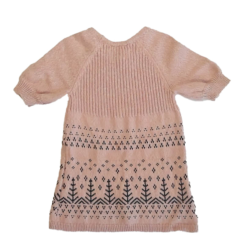 Tea Collection Girls Pink | Gray Sweater Dress Size: 3T Pink | Gray