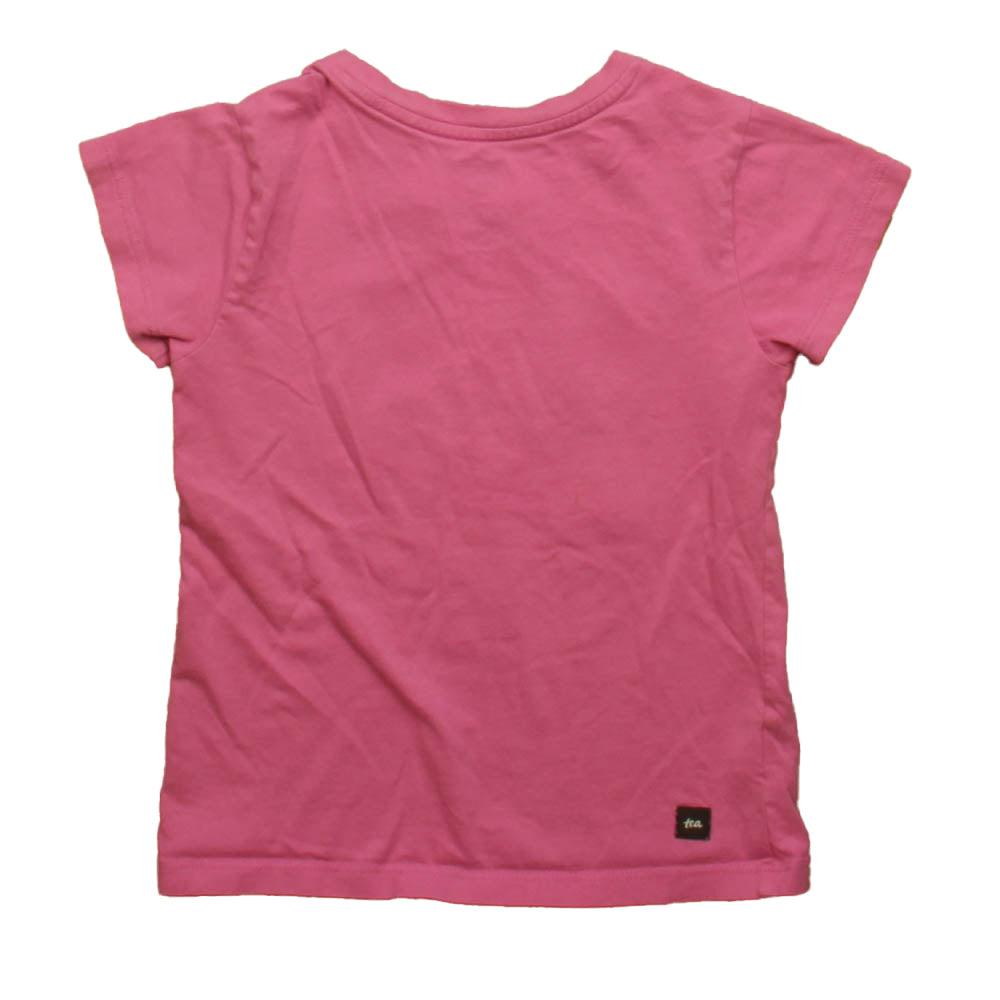 Tea Girls Pink | Green Bird T-Shirt Size: 4T Pink | Green Bird
