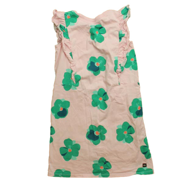 Tea Girls Pink | Green | Floral Sun Dress Size: 10 Years Pink | Green | Floral