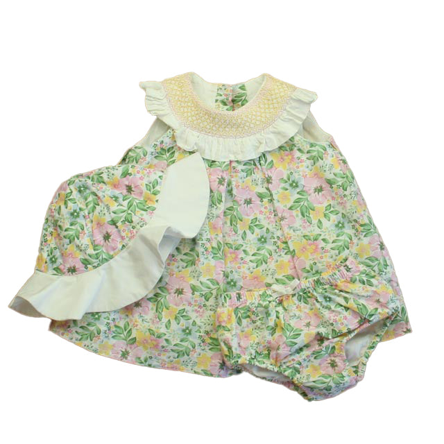 Joie Girls Pink | Green | Yellow Floral Dress Size: 6-9 Months