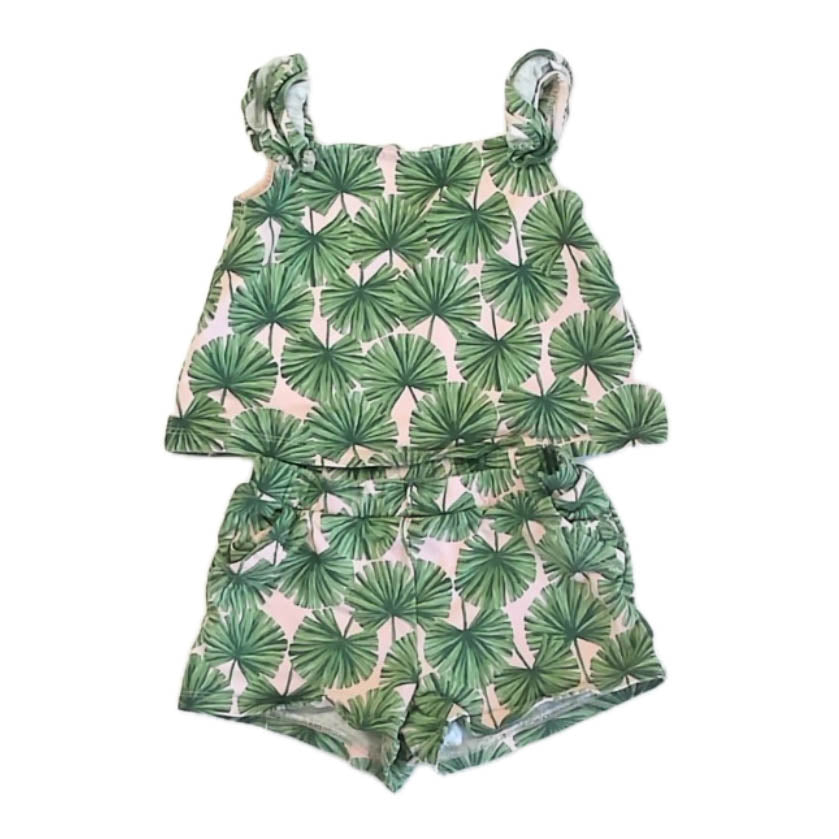 Janie and Jack Girls Pink | Green Apparel Sets Size: 3T Pink | Green