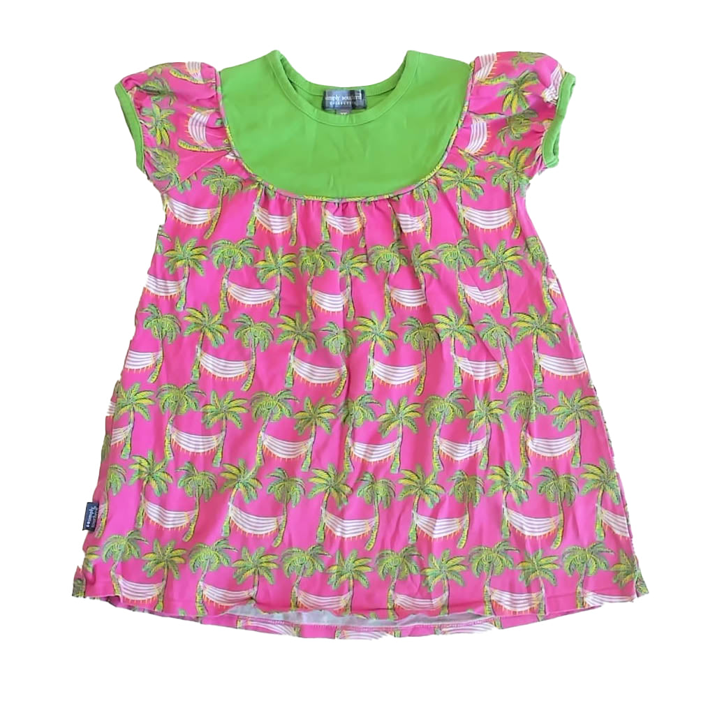 Simply Southern Girls Pink | Green Dress Size: 2T Pink | Green