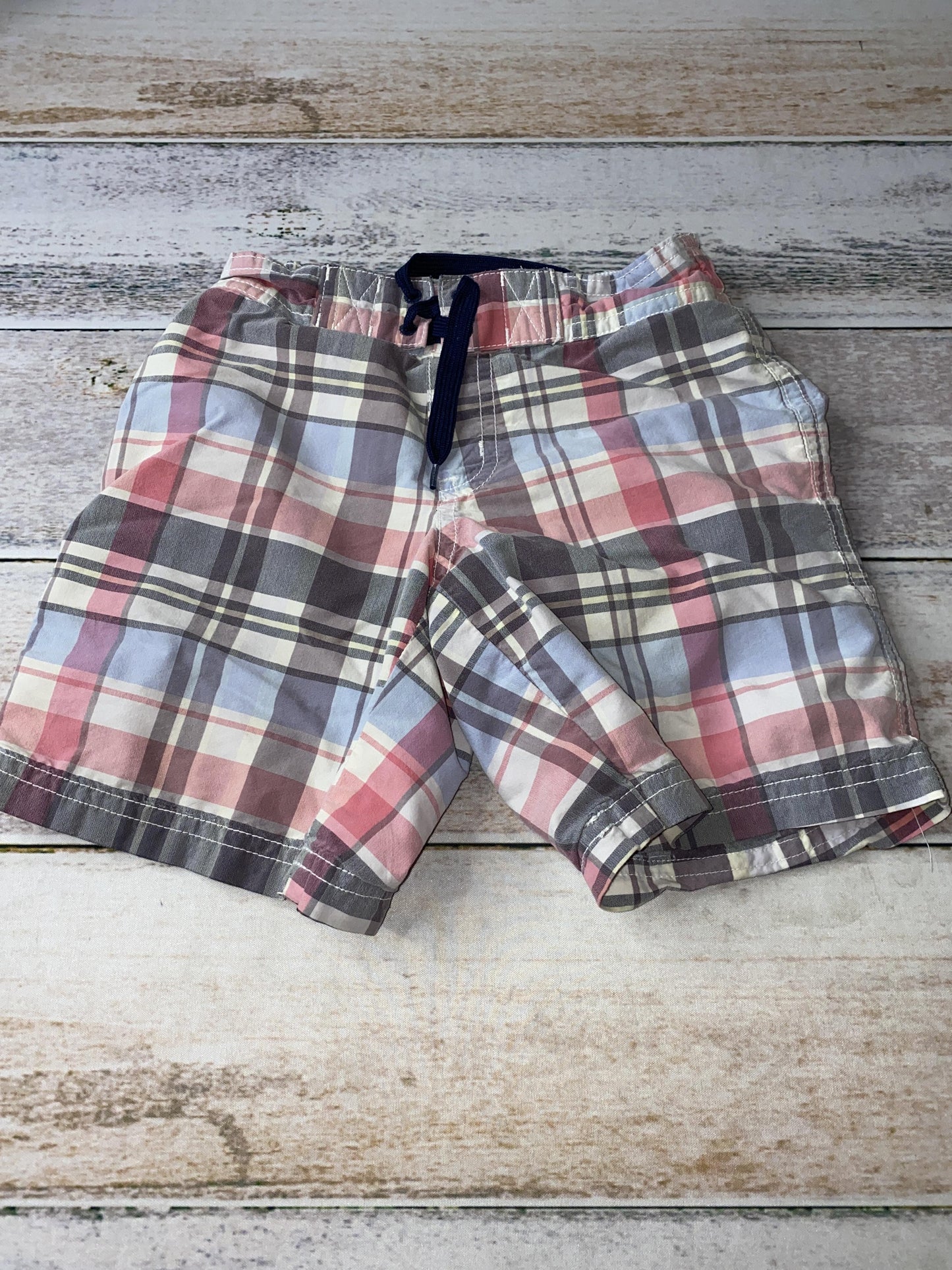 Janie and Jack Boys pink | Grey | Light Blue Shorts Size: 4T pink | Grey | Light Blue