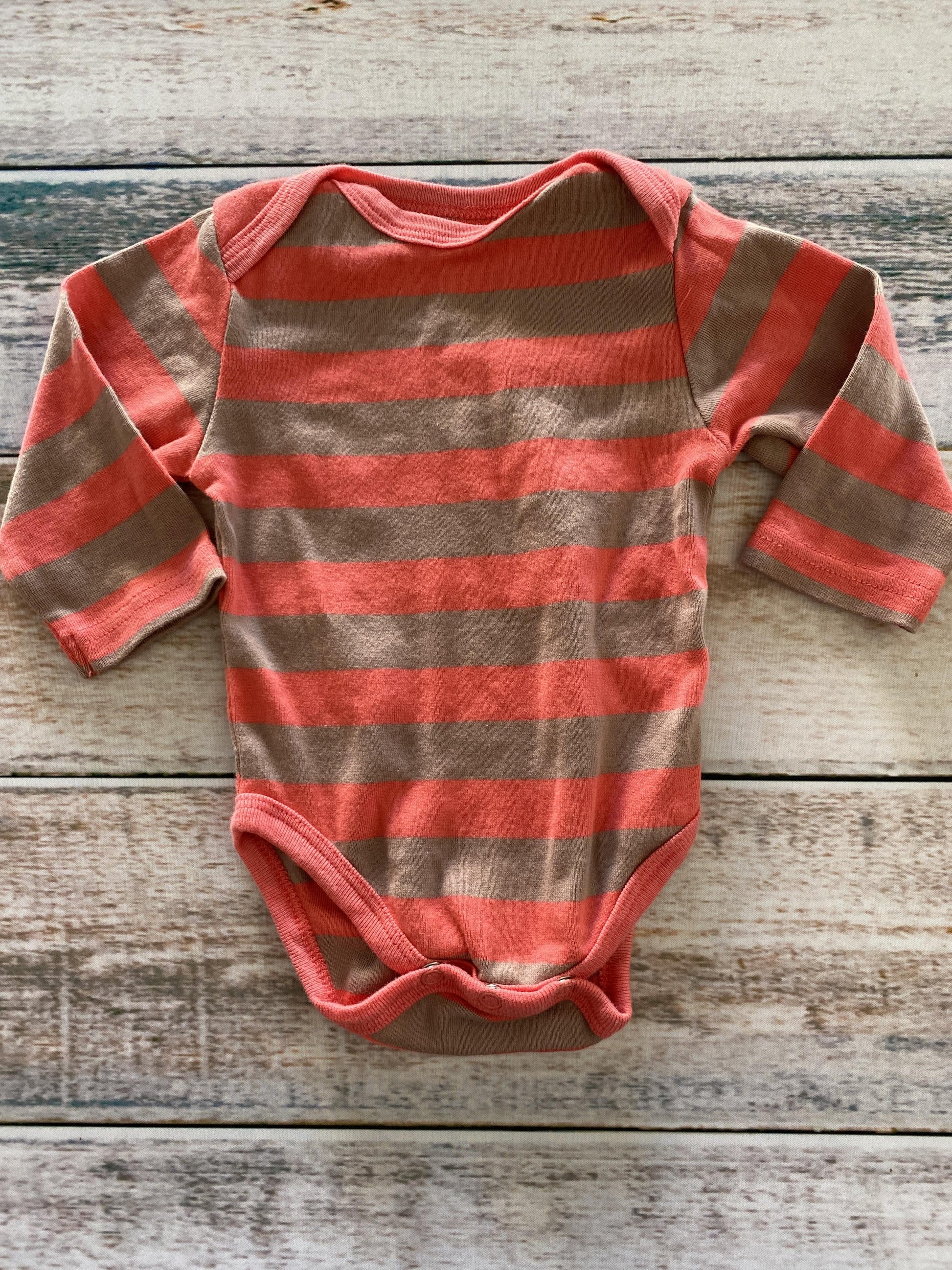 Leveret Girls pink | Grey | Stripe Onesie Size: 3-6 months pink | Grey | Stripe