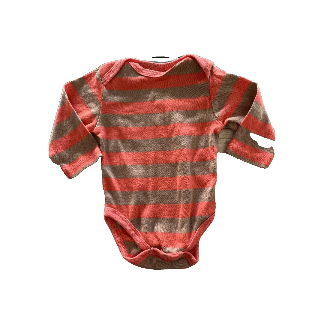 Leveret Girls pink | Grey | Stripe Onesie Size: 3-6 months pink | Grey | Stripe