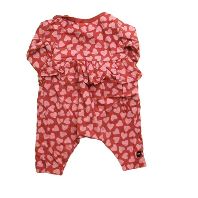 Tea Girls Pink Hearts Long Sleeve Outfit Size: 0-3 Months Pink Hearts