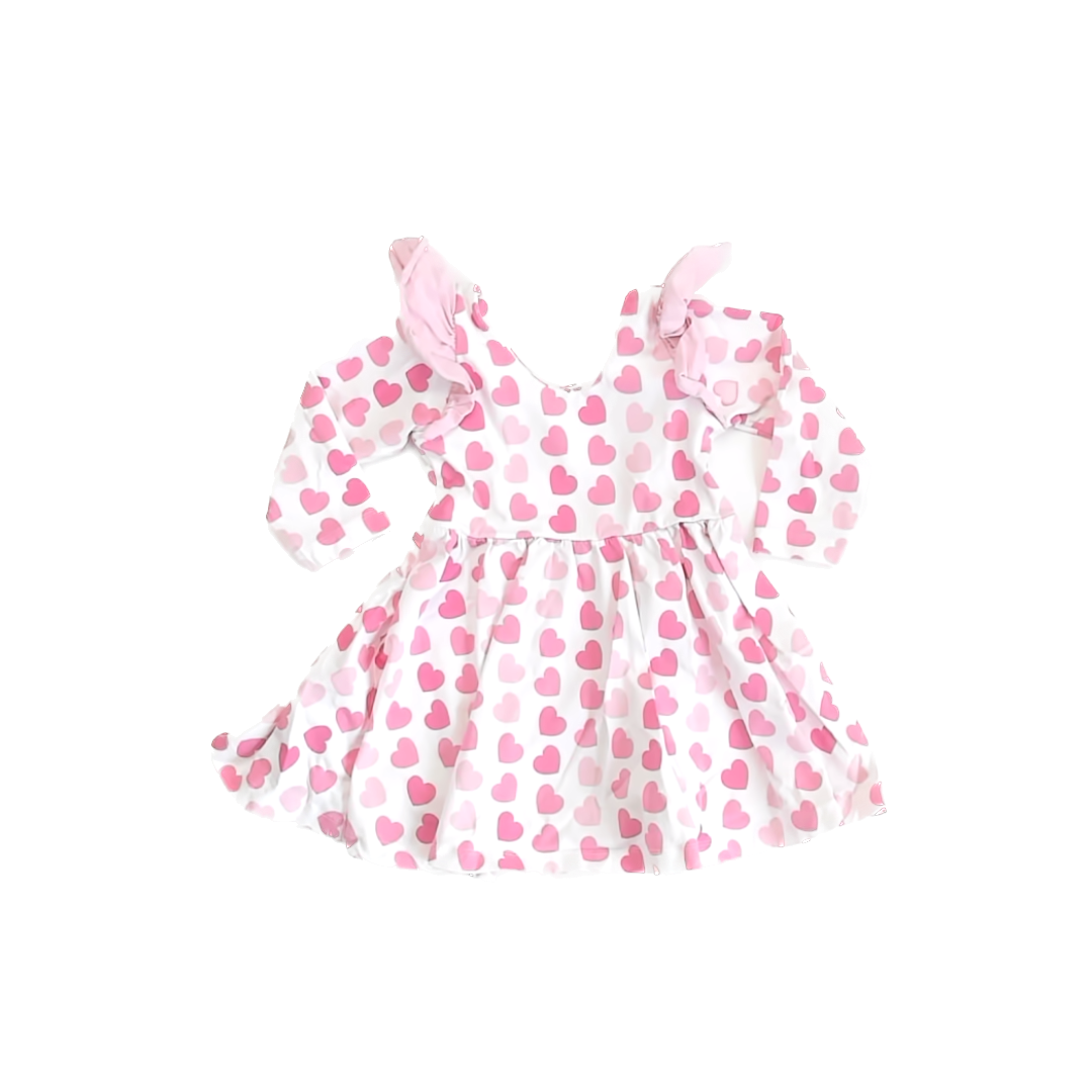 Monica & Andy Girls Pink Hearts Dress Size: 2T Pink Hearts