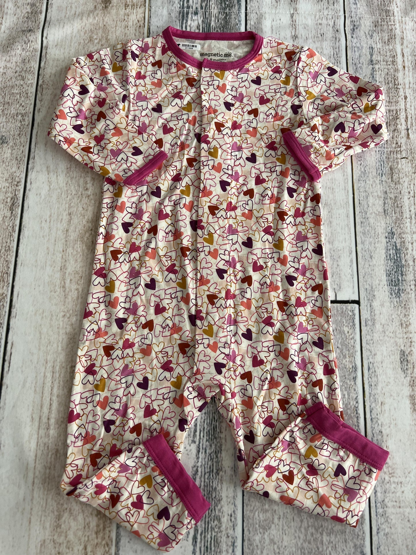 Magnetic Me Girls pink | Hearts Long Sleeve Outfit Size: 6-9 months pink | Hearts