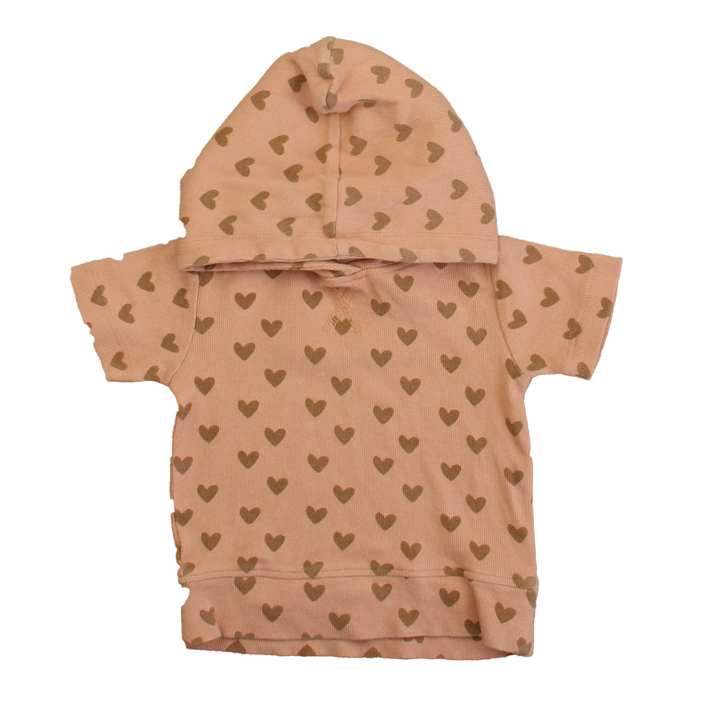 Kate Quinn Girls PInk Hearts Short Sleeve Shirt Size: 6-12 Months