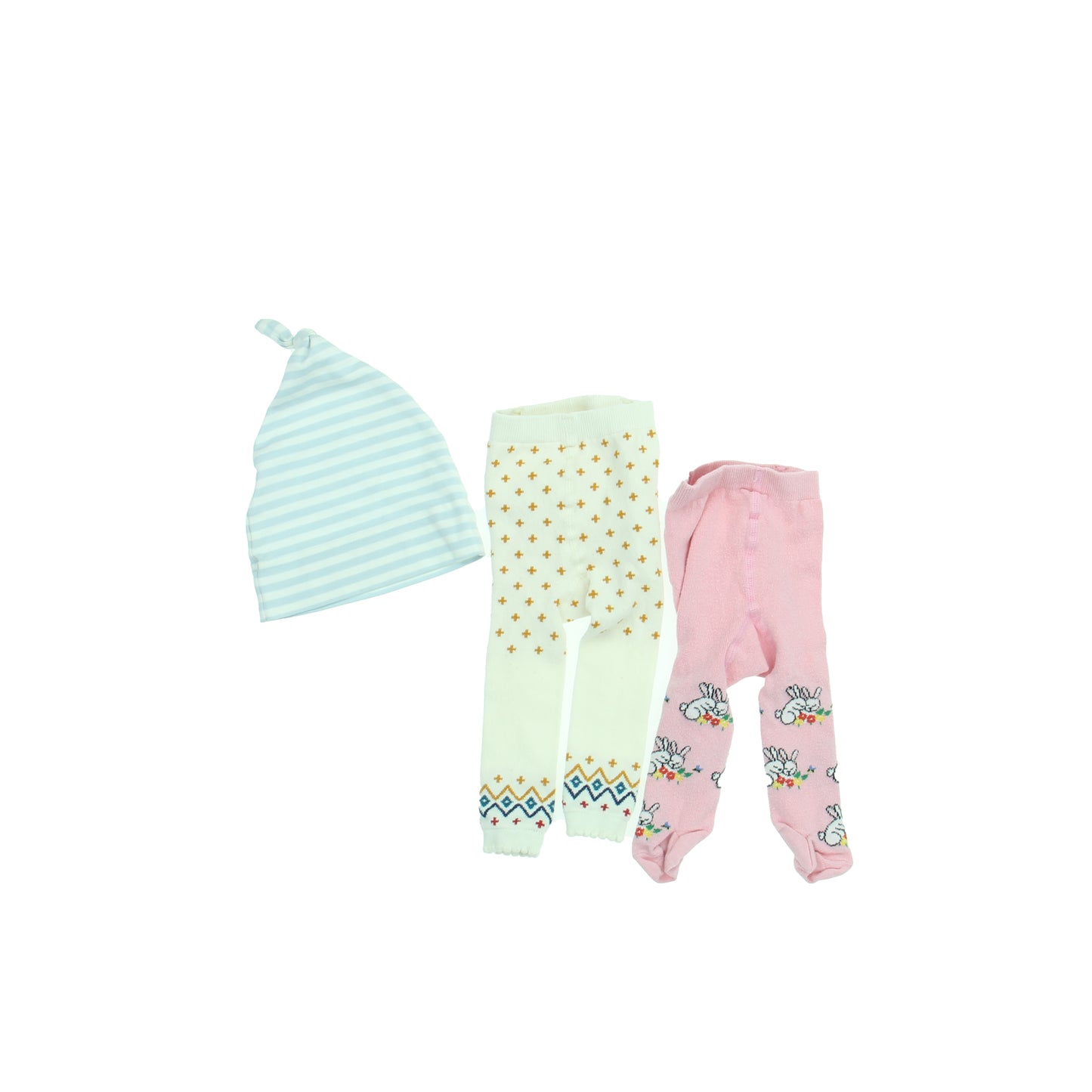Hanna Andersson Girls Pink | Ivory | Blue | White Apparel Sets Size: 3-12 Months Pink | Ivory | Blue | White