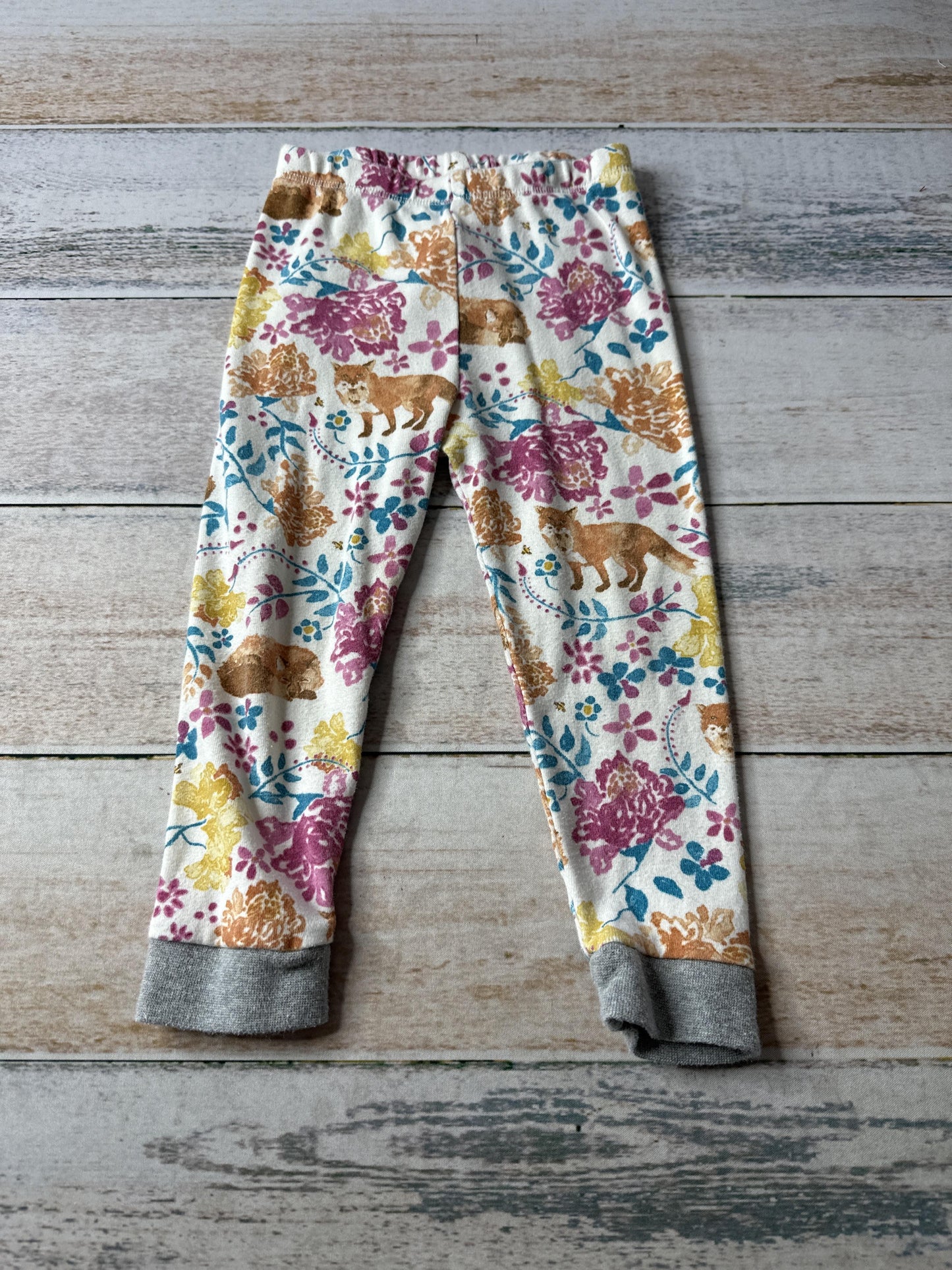 Burt's Bees Girls pink | light green | Yellow | Pink floral Pajamas Size: 2T pink | light green | Yellow | Pink floral