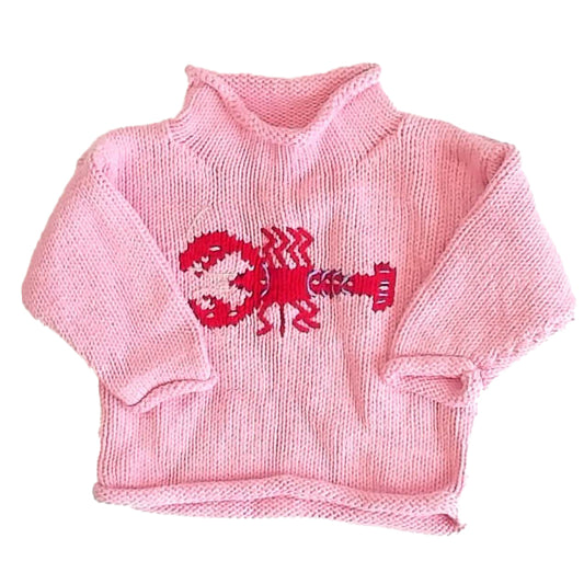 The Red Wagon Girls Pink Lobster Sweater Size: 6 Months Pink Lobster
