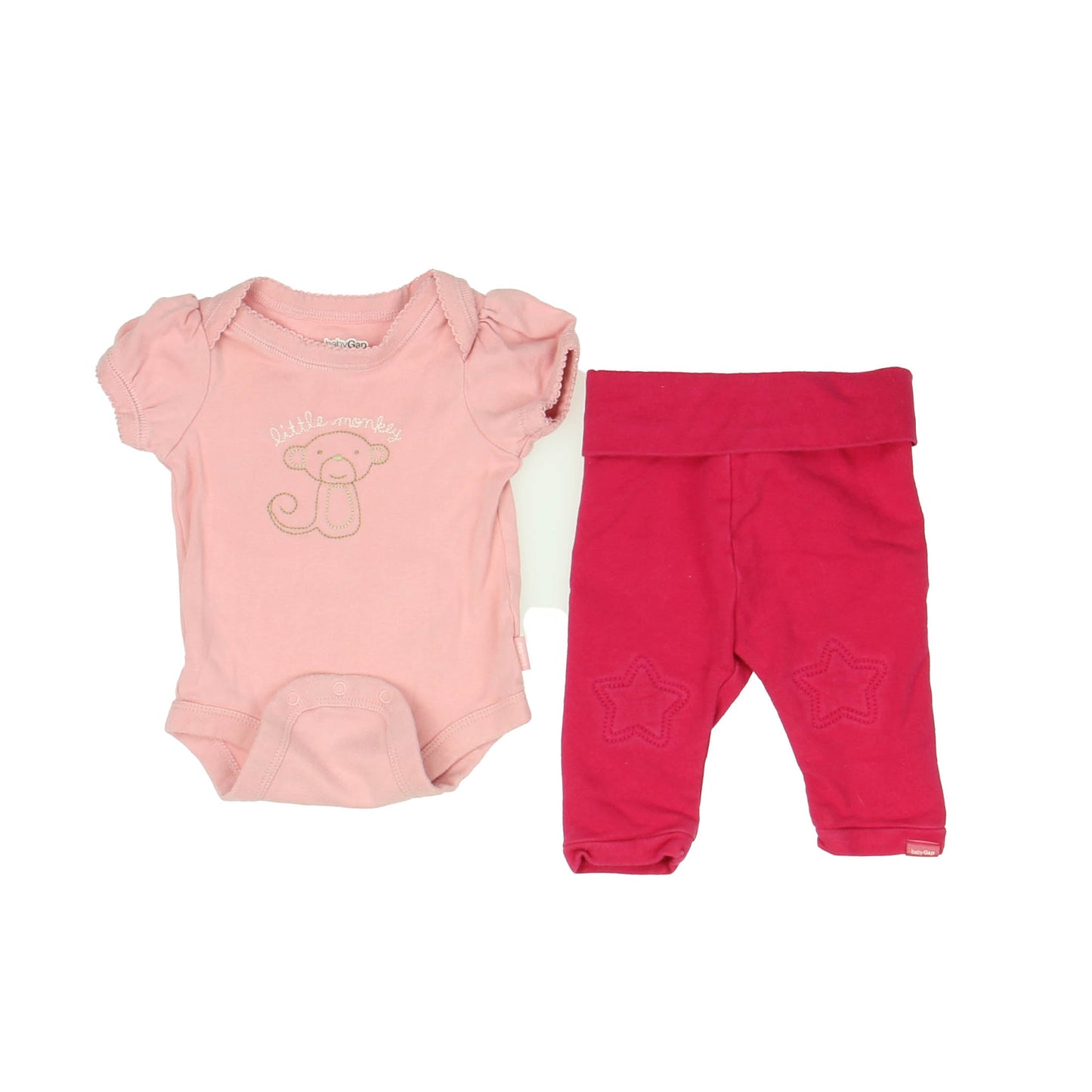 Gap Girls Pink | Monkey Apparel Sets Size: 0-3 Months Pink | Monkey