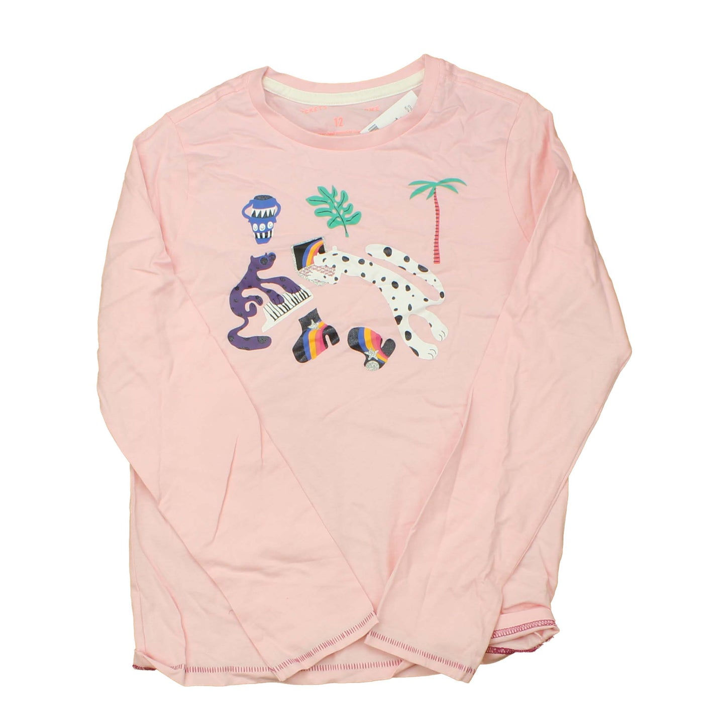 Rockets Of Awesome Girls Pink | Multi Long Sleeve T-Shirt Size: 12 Years Pink | Multi