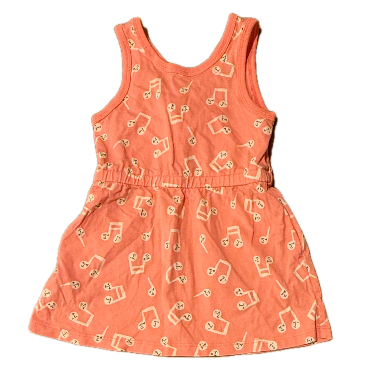 Tea Collection Girls Pink Notes Dress Size: 2T Pink Notes