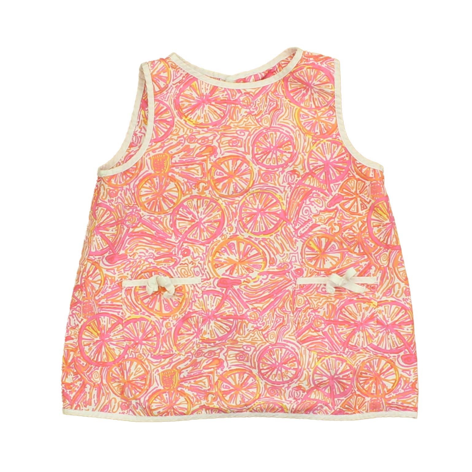 Lilly Pulitzer Girls Pink | Orange | White Dress Size: 6-12 Months Pink | Orange | White