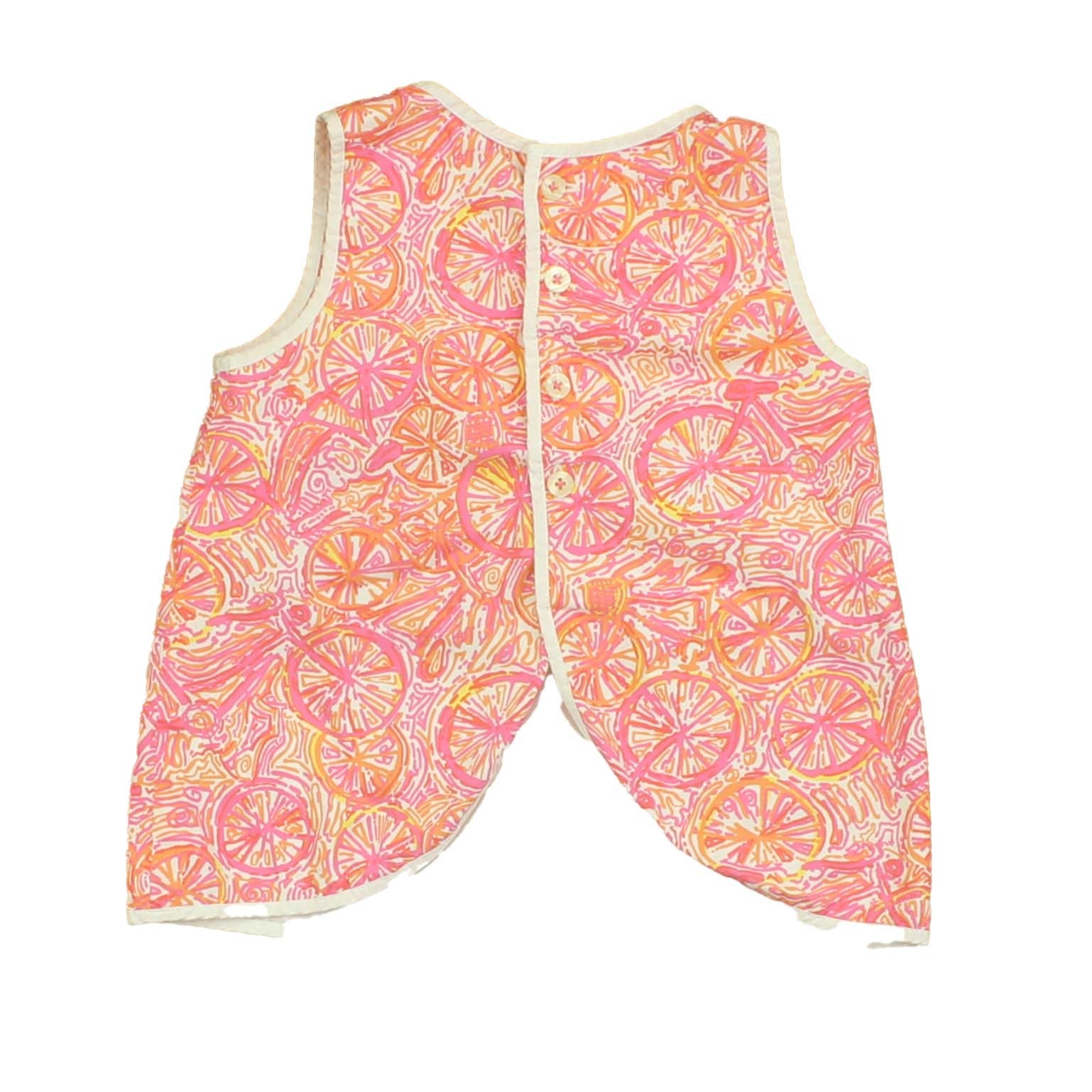 Lilly Pulitzer Girls Pink | Orange | White Dress Size: 6-12 Months Pink | Orange | White