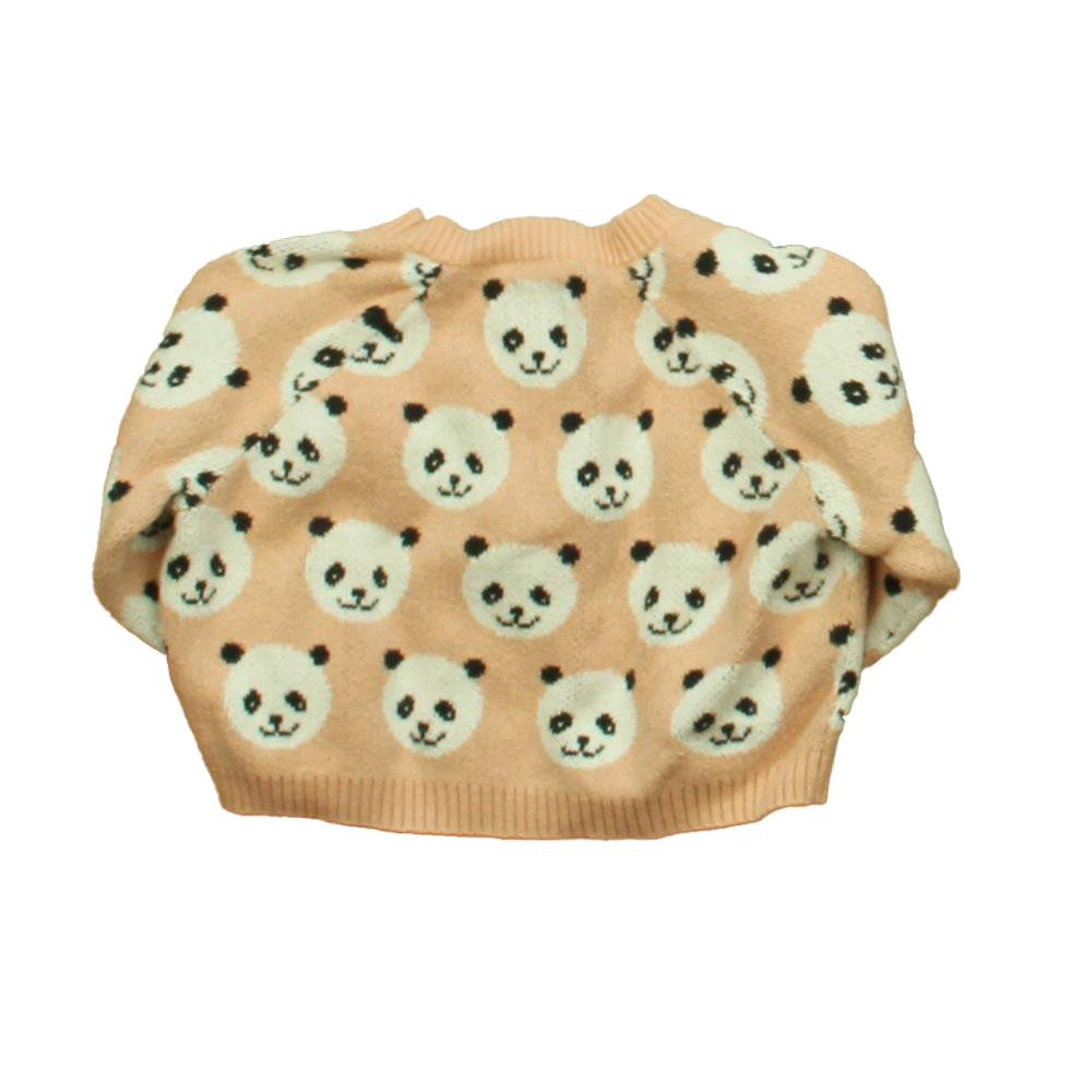 Tea Collection Girls Pink Panda Cardigan Size: 6-9 Months Pink Panda