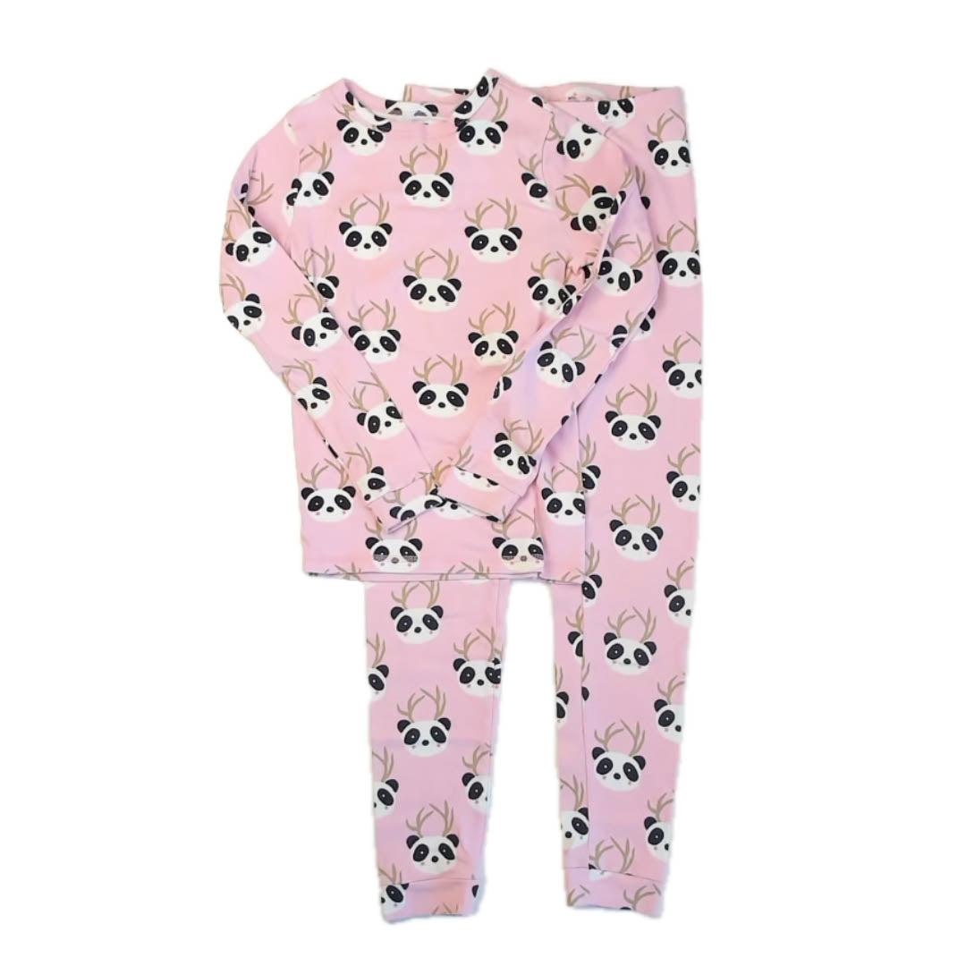 Tea Collection Girls Pink Panda 2-piece Pajamas Size: 14 Years Pink Panda