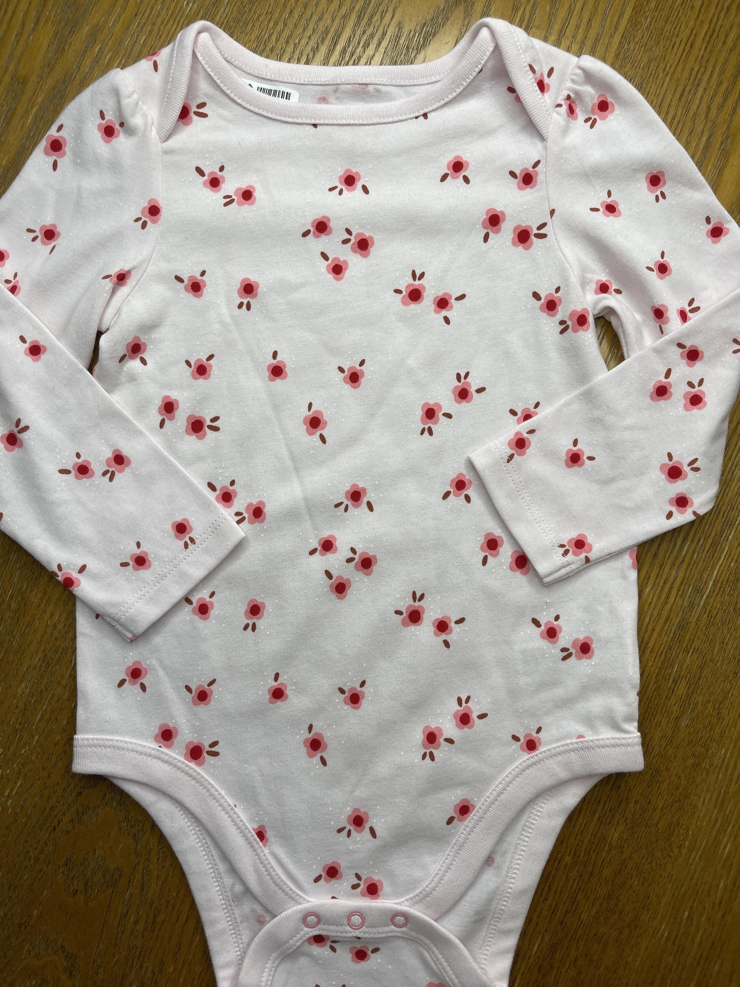 Cat & Jack Girls pink | Pink floral Onesie Size: 18 months pink | Pink floral