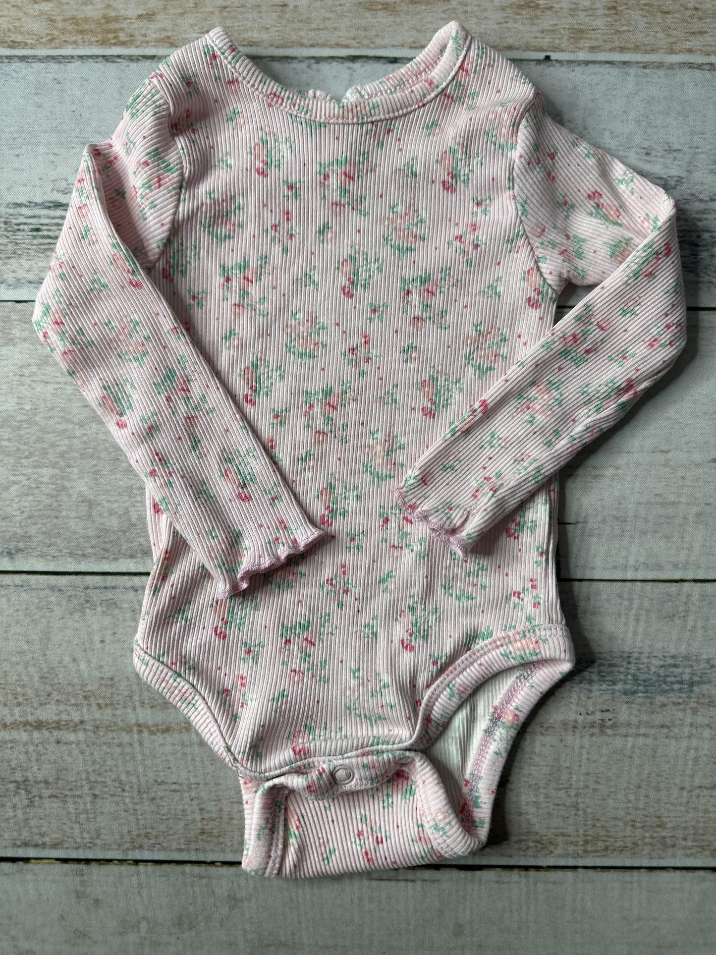 Unknown Girls pink | Pink floral Onesie Size: 12 months pink | Pink floral