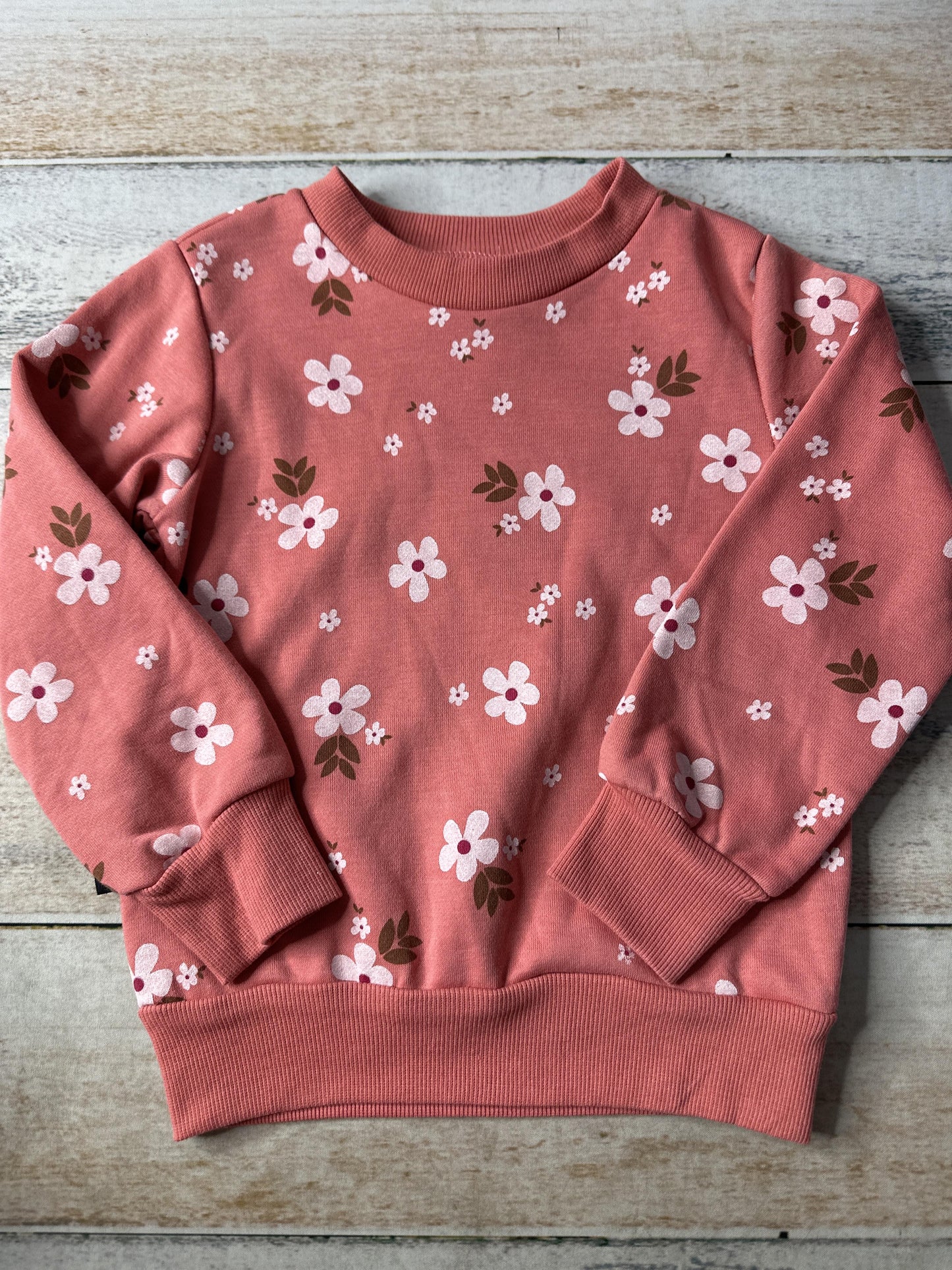 Dot Girls pink | Pink floral Sweater Size: 3T pink | Pink floral
