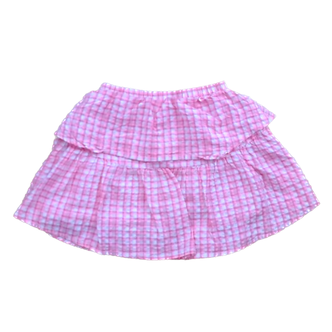 Rockets Of Awesome Girls Pink Plaid Skirt Size: 4T Pink Plaid