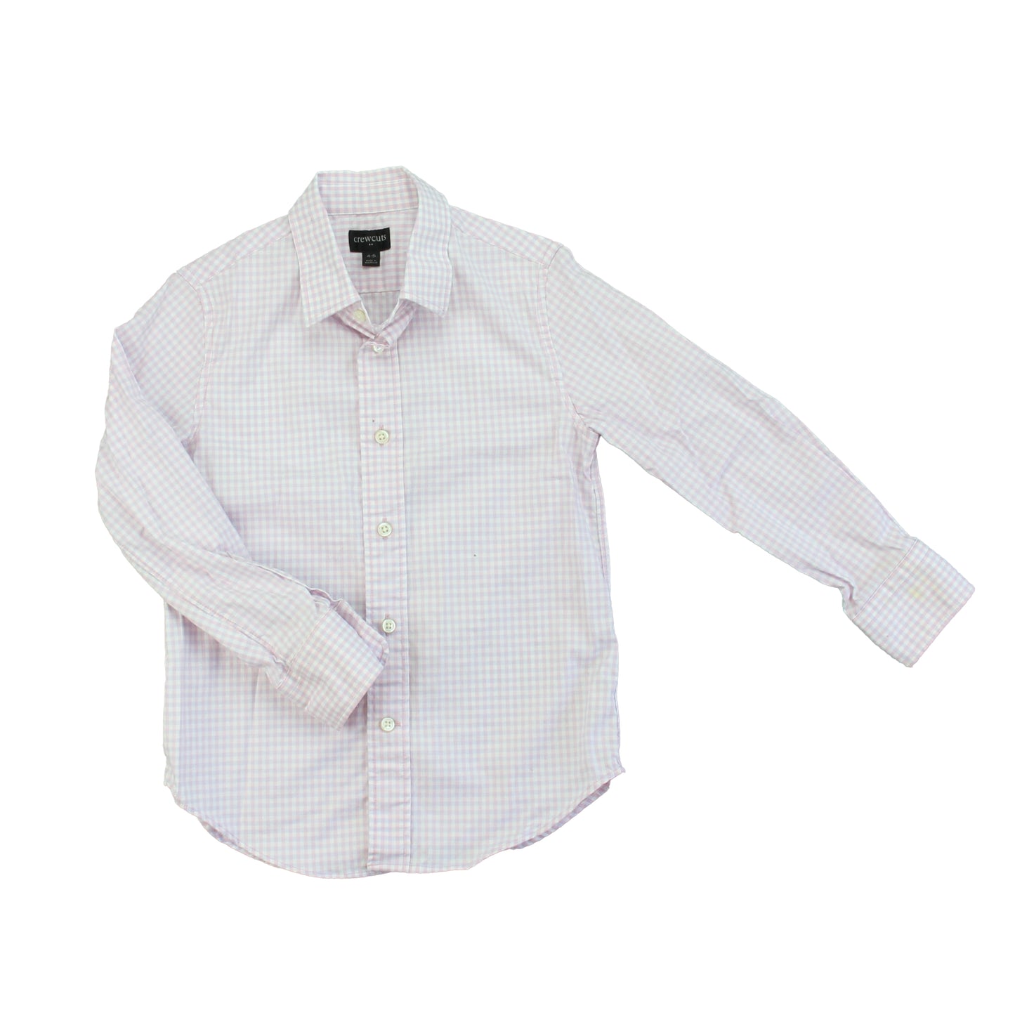 Crewcuts Boys Pink Plaid Button Down Long Sleeve Size: 4-5T Pink Plaid