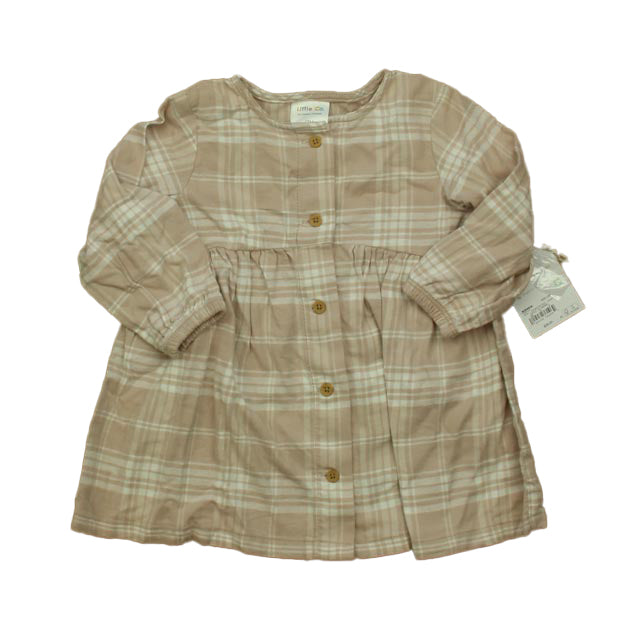 Lauren Conrad Girls Pink Plaid Dress Size: 12 Months Pink Plaid