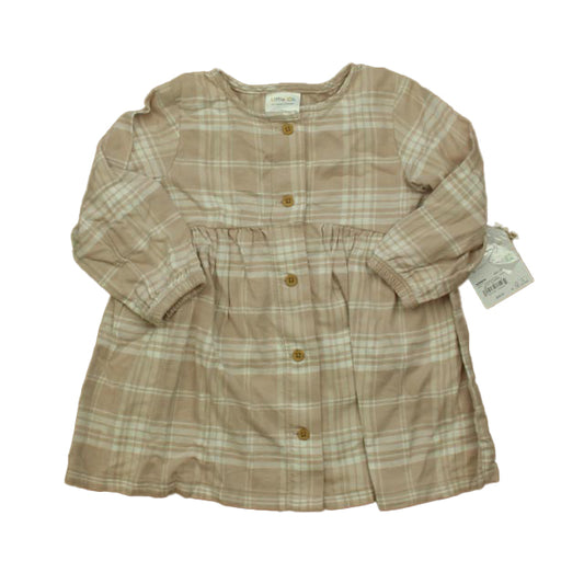 Lauren Conrad Girls Pink Plaid Dress Size: 12 Months Pink Plaid