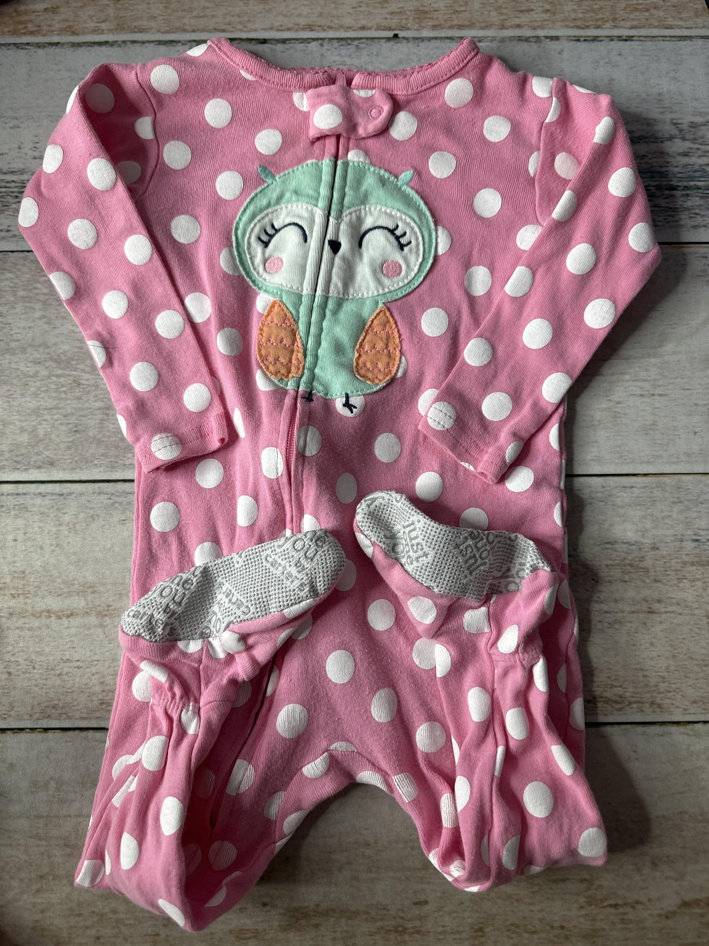 Carters Unisex pink | polka dot Pajamas Size: 12 months pink | polka dot