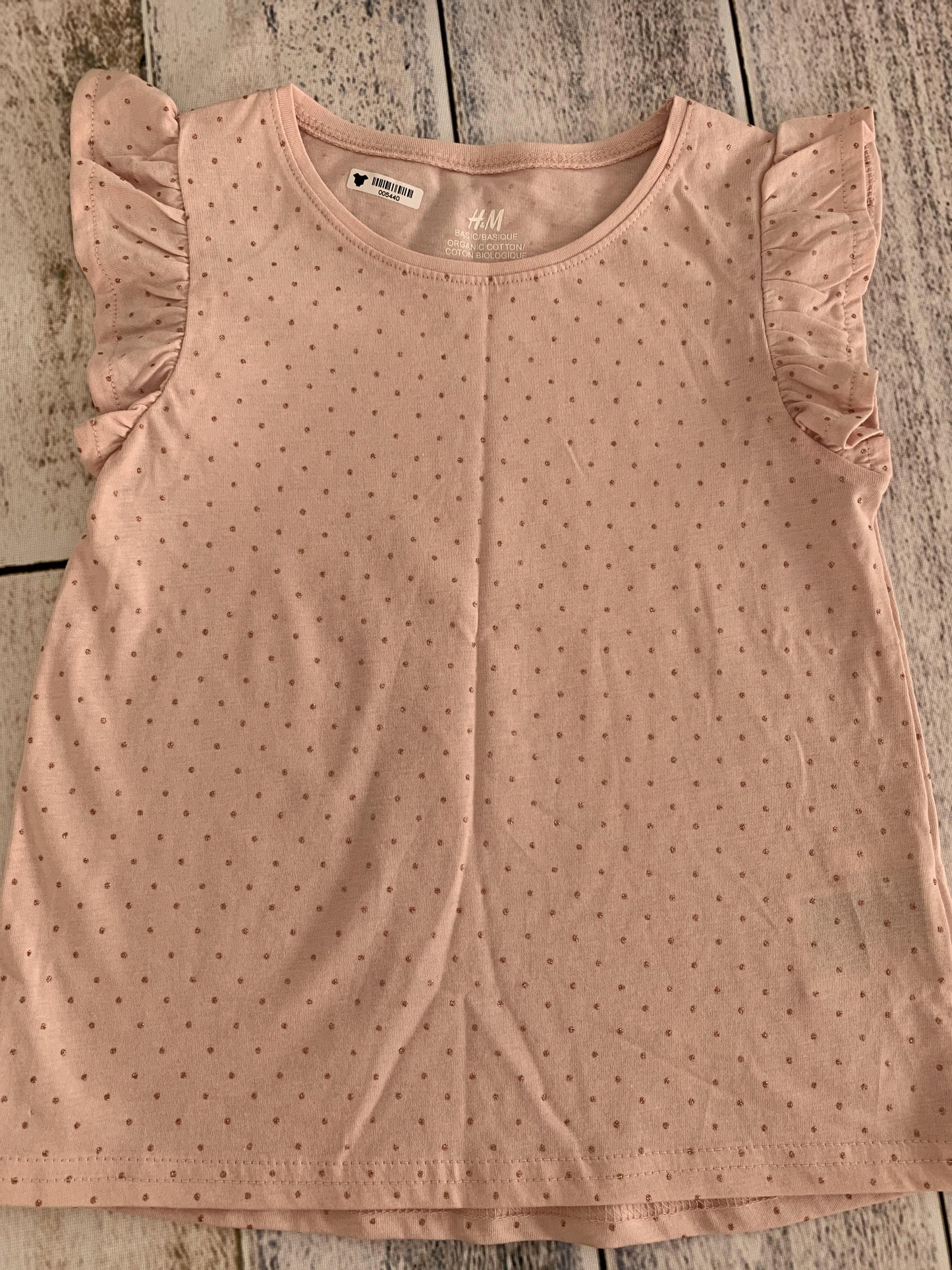 H&M Girls pink | polka dot Shirt Size: 4T pink | polka dot