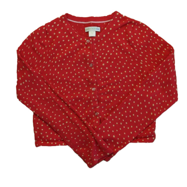 Garnet Hill Girls Pink Polka Dots Cardigan Size: 12 Years Pink Polka Dots
