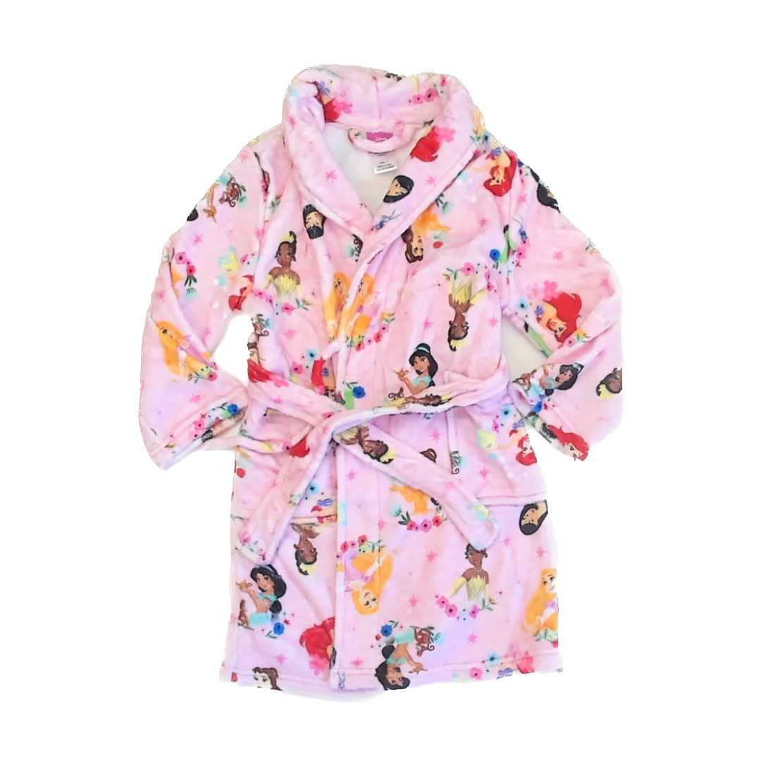 Disney Girls Pink Princess Bathrobe Size: 6 Years Pink Princess