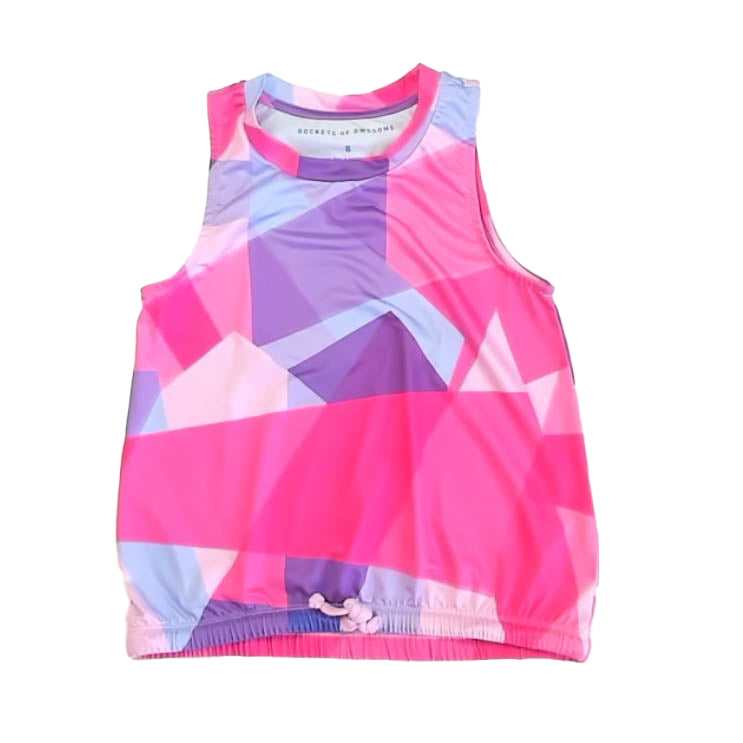 Rockets of Awesome Girls Pink | Purple Athletic Top Size: 8 Years Pink | Purple