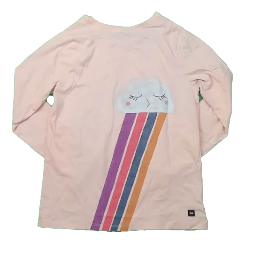 Tea Collection Girls Pink Rainbow Long Sleeve T-Shirt Size: 12 Years Pink Rainbow