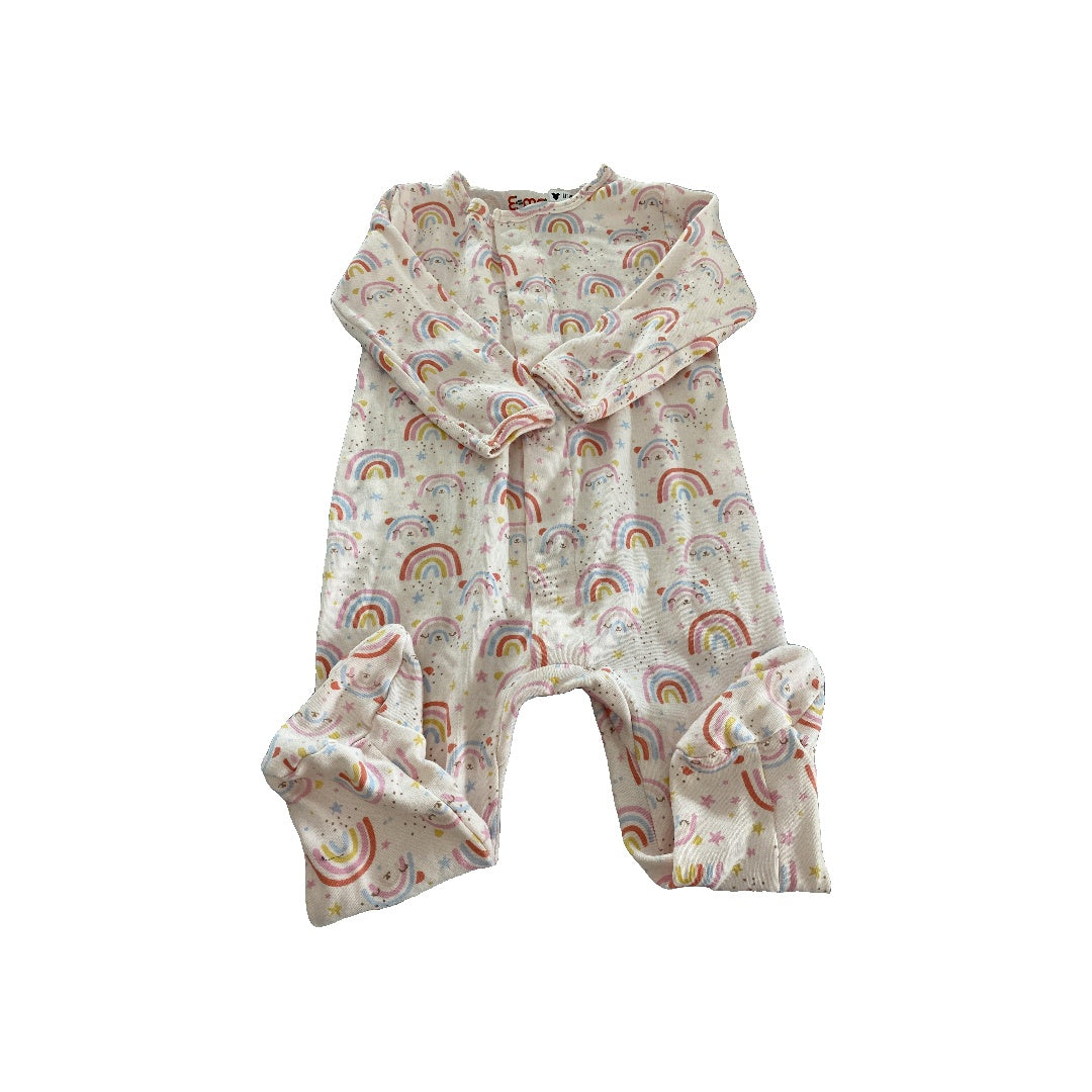 Easy = Magnetic Close Girls pink | Rainbow Pajamas Size: 6-9 months pink | Rainbow