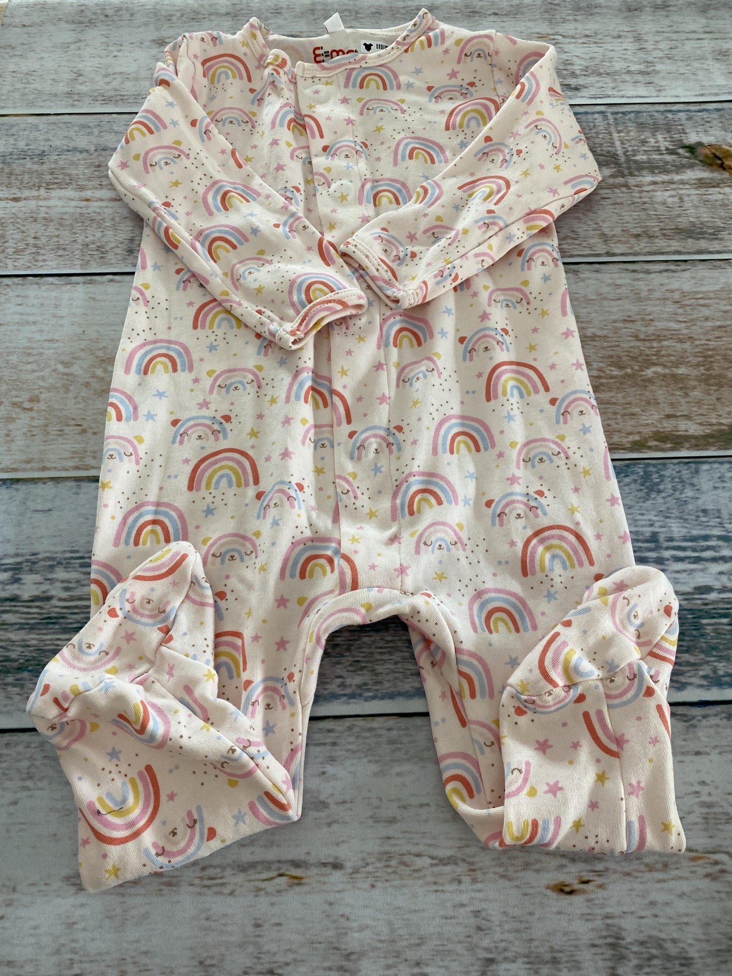 Easy = Magnetic Close Girls pink | Rainbow Pajamas Size: 6-9 months pink | Rainbow