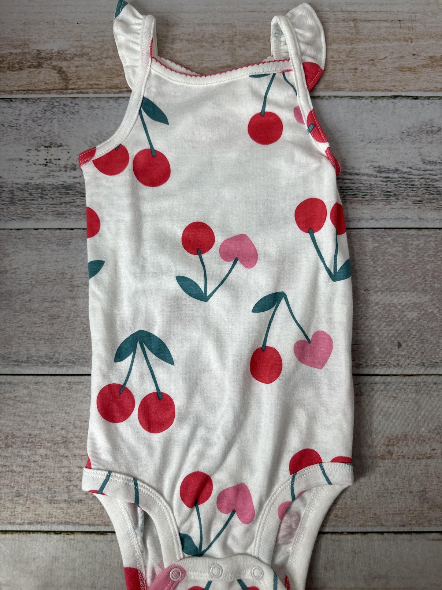 Carters Unisex pink | Red | White Onesie Size: 18-24 months pink | Red | White