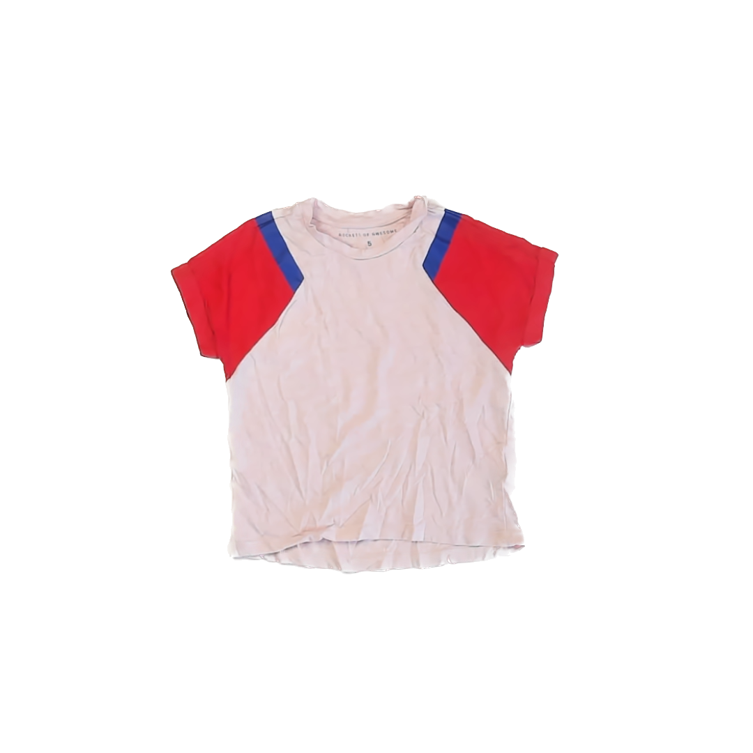 Rockets Of Awesome Girls Pink | Red T-Shirt Size: 5T Pink | Red