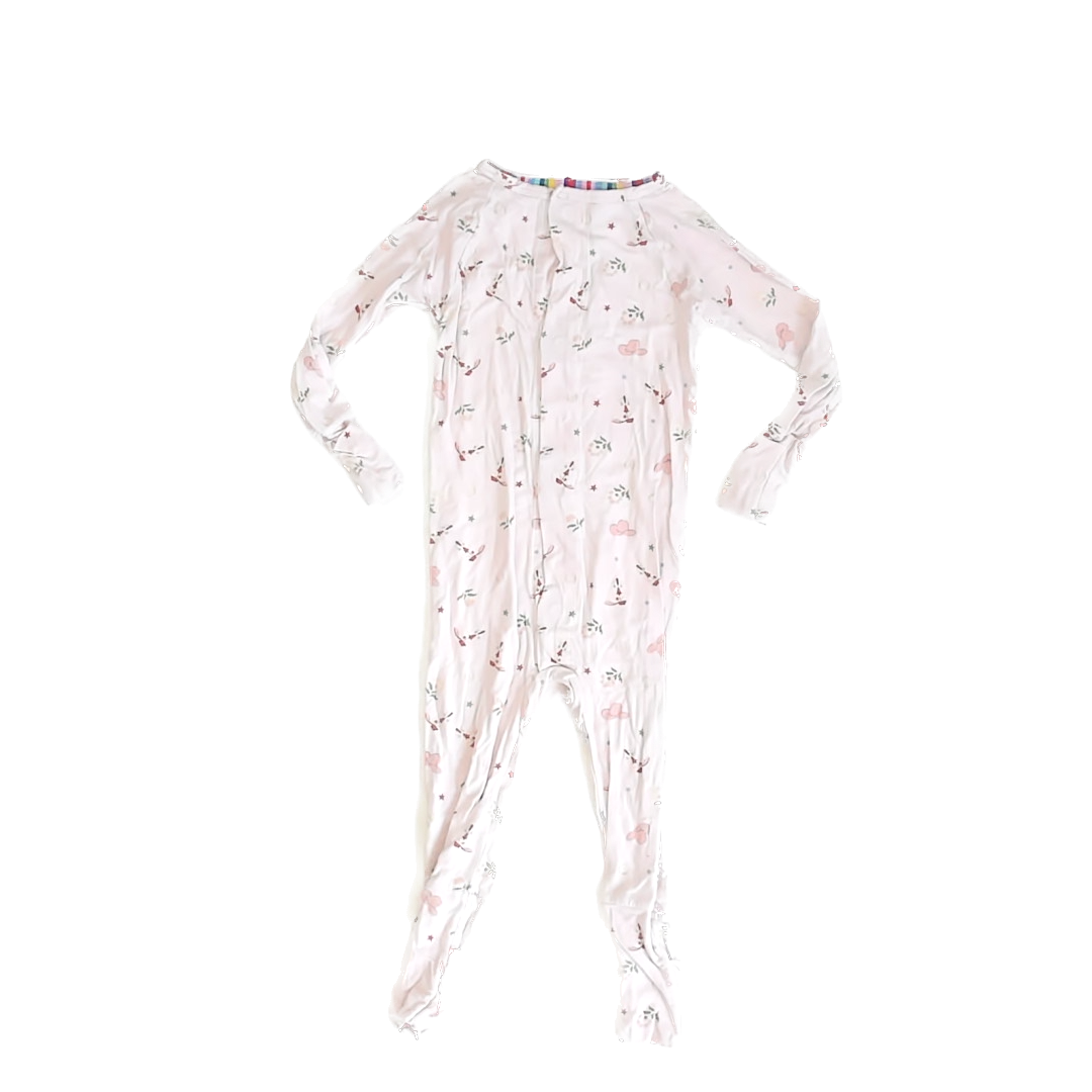 Magnetic Me Girls Pink Rodeo 1-piece footed Pajamas Size: 12-18 Months Pink Rodeo