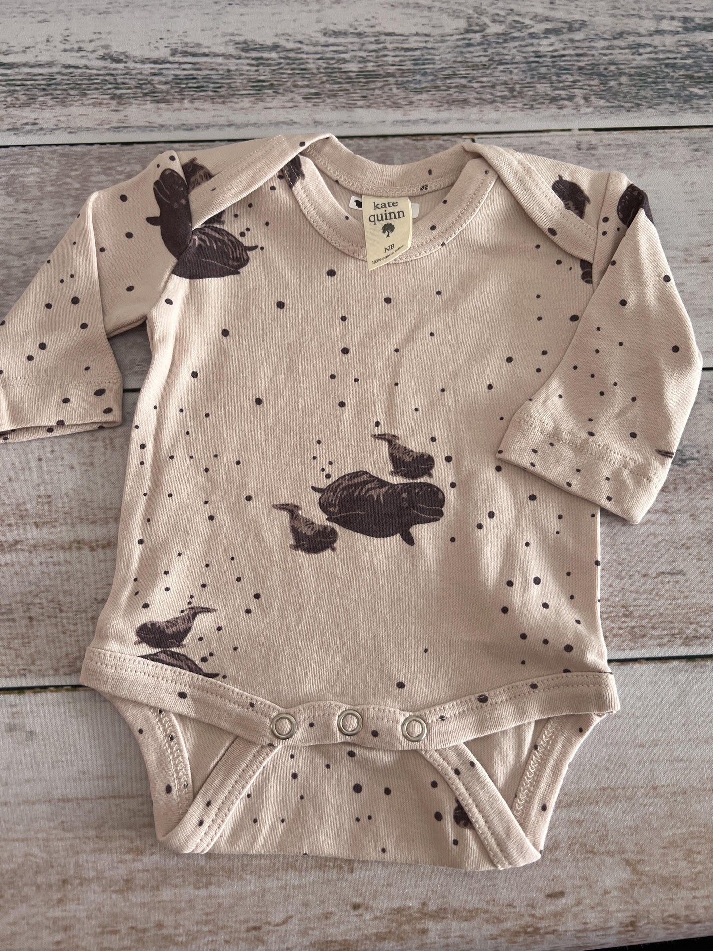 Kate Quinn Unisex pink | Sea Animals Onesie Size: Newborn pink | Sea Animals