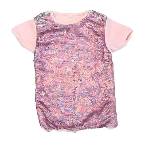 Unknown Brand Girls Pink Sequins T-Shirt Size: 4T Pink Sequins