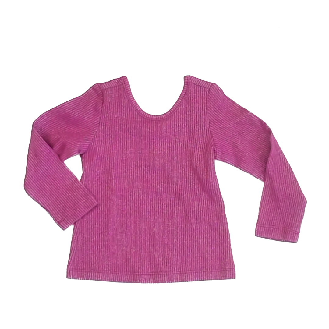 Hanna Andersson Girls Pink | Silver Long Sleeve Shirt Size: 3T Pink | Silver