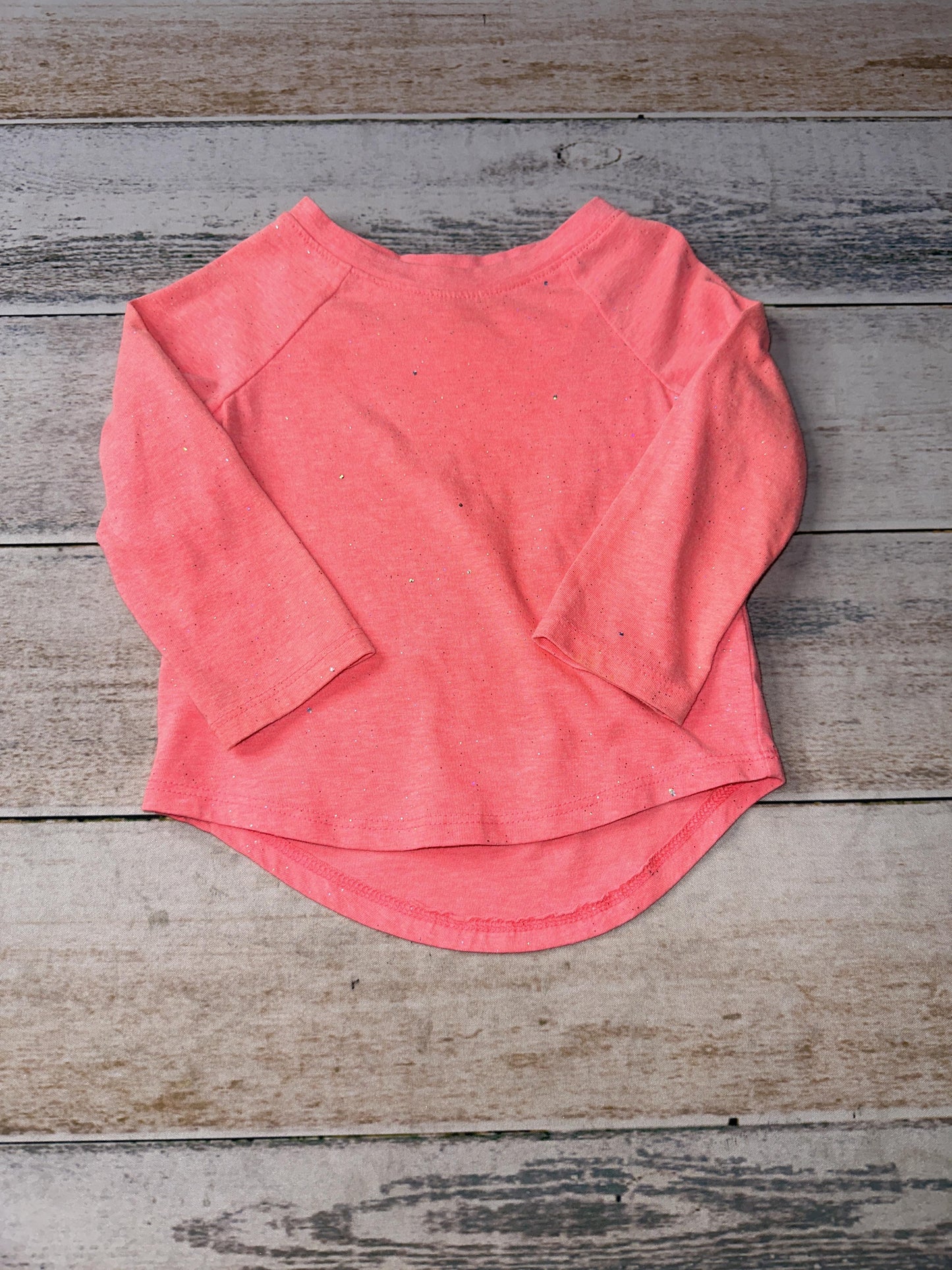 Cat & Jack Girls pink | Sparkle Long Sleeve T-Shirt Size: 18 months pink | Sparkle