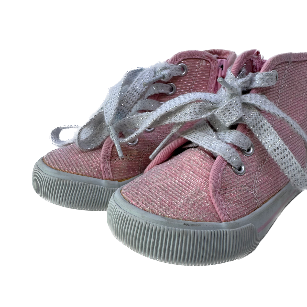 Falls Creek Girls Pink Sparkle Sneakers Size: 8 Toddler Pink Sparkle